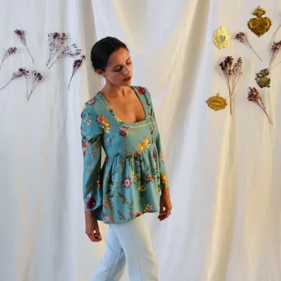 Patron couture robe, blouse encolure carrée Sybil par Maison Fauve