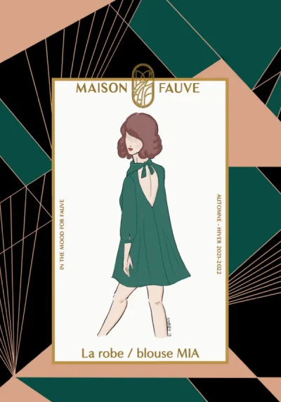 Patron couture robe, blouse Mia, par Maison Fauve