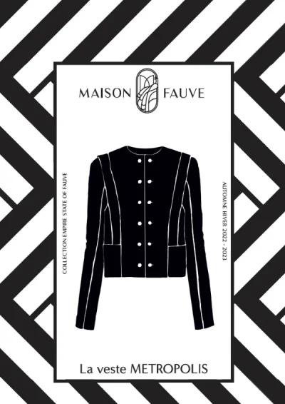 Patron couture veste Metropolis de Maison Fauve